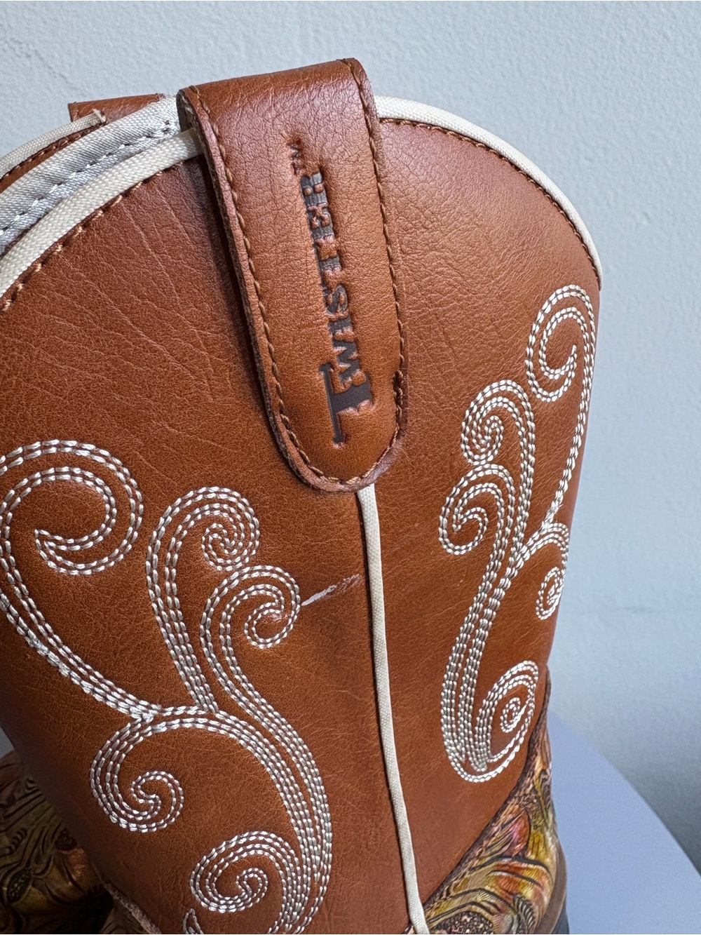 Twister Elizabeth Toddler Girls Cowboy Boots, Brown. Sz 10 - Picture 3 of 8